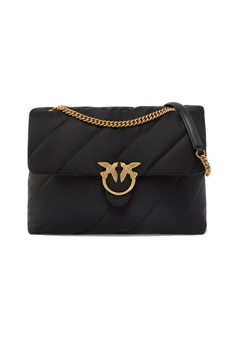 Borsa Pinko Extra Love Bag nera oro tessuto riciclato PINKO | Borse | 103347 A05FZ99Q
